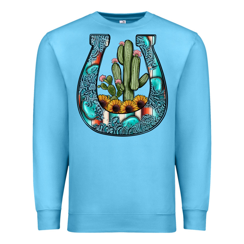 Cactus Horseshoe Premium Sweatshirt by JahusDesignShop | Teevron