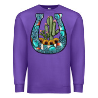 Purple cactus horseshoe Premium Sweatshirt - JahusDesignShop