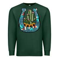 Sports Green cactus horseshoe Premium Sweatshirt - JahusDesignShop