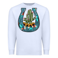 White cactus horseshoe Premium Sweatshirt - JahusDesignShop