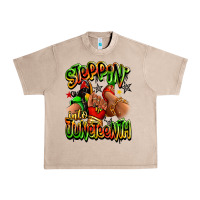 French Oak Steppin' into Juneteenth sneaker and heel afro wom Urban Heavy Tee - RanaPortraitStore