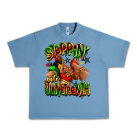 Pebble Blue Steppin' into Juneteenth sneaker and heel afro wom Urban Heavy Tee - RanaPortraitStore