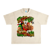 Sandshell Steppin' into Juneteenth sneaker and heel afro wom Urban Heavy Tee - RanaPortraitStore