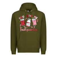 Army Green you give me tachycardia Premium Hoodie - MaliasSmallBusiness