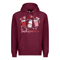 Burgundy you give me tachycardia Premium Hoodie - MaliasSmallBusiness