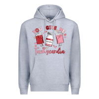 Heather Grey you give me tachycardia Premium Hoodie - MaliasSmallBusiness