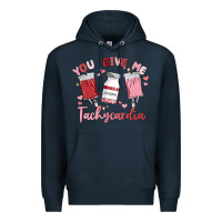 Navy you give me tachycardia Premium Hoodie - MaliasSmallBusiness