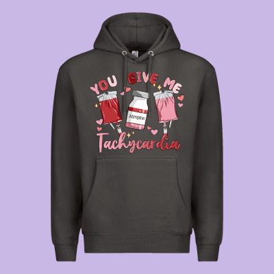 You Give Me Tachycardia Premium Hoodie Designed By Maliassmallbusiness