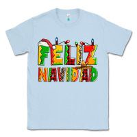 Dusty Blue feliz navidad Classic Tee - Zillion Design Studio