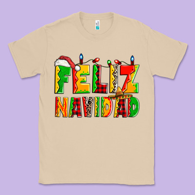 Feliz Navidad Classic Tee Designed By Zillion Design Studio