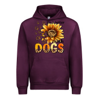 Mauve Wine life is better with dogs sunflower Urban Hoodie - MaliasSmallBusiness