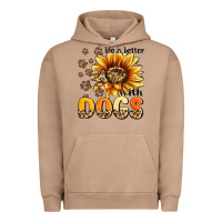 Pigment Burro life is better with dogs sunflower Urban Hoodie - MaliasSmallBusiness