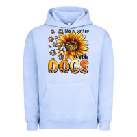 Pigment Grape Ice life is better with dogs sunflower Urban Hoodie - MaliasSmallBusiness