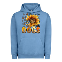 Pigment Pebble Blue life is better with dogs sunflower Urban Hoodie - MaliasSmallBusiness