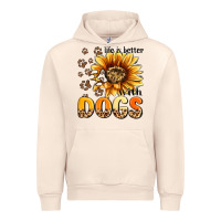 Sandshell life is better with dogs sunflower Urban Hoodie - MaliasSmallBusiness
