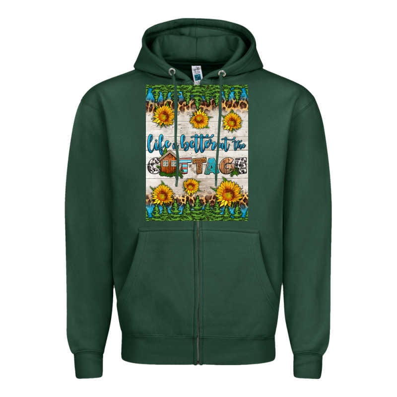 Life Is Better At The Cottage Air Freshener Zipper Hoodie by HRA Design Shop | Teevron