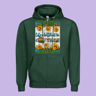 Life Is Better At The Cottage Air Freshener Zipper Hoodie Designed By Hra Design Shop