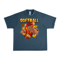Midnight Navy Softball life afro girl sneakers Urban Heavy Tee - RanaPortraitStore