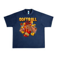 Navy Softball life afro girl sneakers Urban Heavy Tee - RanaPortraitStore