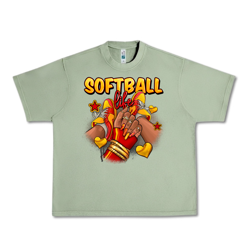 Softball Life Afro Girl Sneakers Urban Heavy Tee by RanaPortraitStore | Teevron