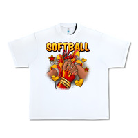 White Softball life afro girl sneakers Urban Heavy Tee - RanaPortraitStore