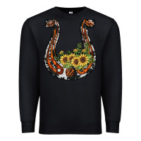 Black horseshoe sunflower Premium Sweatshirt - JahusDesignShop