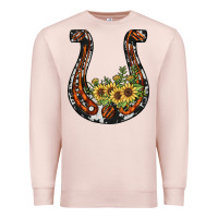 Pale Pink horseshoe sunflower Premium Sweatshirt - JahusDesignShop