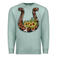 Seafoam horseshoe sunflower Premium Sweatshirt - JahusDesignShop