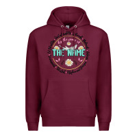 Burgundy by the power of the name Premium Hoodie - MaliasSmallBusiness