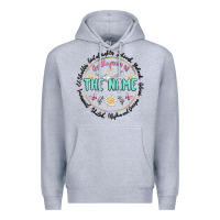Heather Grey by the power of the name Premium Hoodie - MaliasSmallBusiness