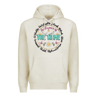 Oatmeal Heather by the power of the name Premium Hoodie - MaliasSmallBusiness