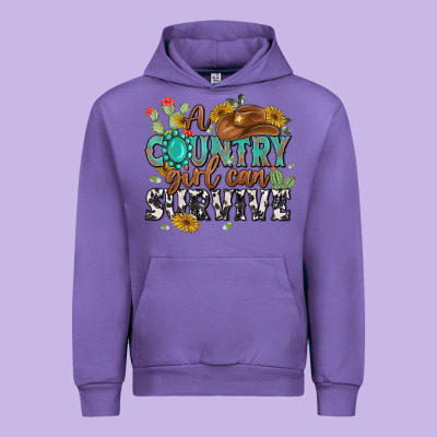 A Country Girl Can Survive Urban Hoodie Designed By Maliassmallbusiness