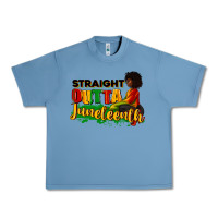 Pebble Blue Straight outta Juneteenth Urban Heavy Tee - RanaPortraitStore