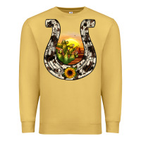 Antique Gold horseshoe sunset Premium Sweatshirt - JahusDesignShop