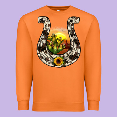 Horseshoe Sunset Premium Sweatshirt Designed By Jahusdesignshop