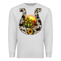 Dove Grey horseshoe sunset Premium Sweatshirt - JahusDesignShop
