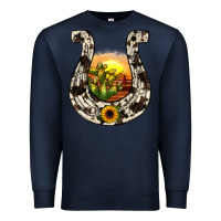 Navy horseshoe sunset Premium Sweatshirt - JahusDesignShop