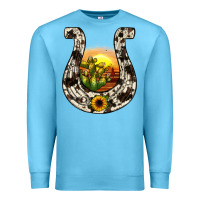 Ocean Blue horseshoe sunset Premium Sweatshirt - JahusDesignShop