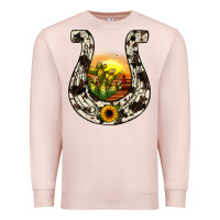 Pale Pink horseshoe sunset Premium Sweatshirt - JahusDesignShop