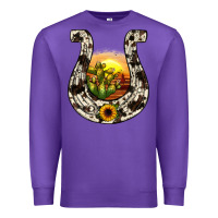 Purple horseshoe sunset Premium Sweatshirt - JahusDesignShop