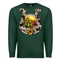 Sports Green horseshoe sunset Premium Sweatshirt - JahusDesignShop