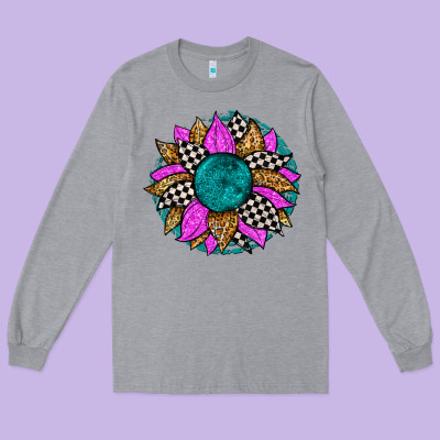 Race Sunflower Long Sleeve Tee Designed By Zillion Design Studio