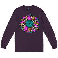 Plum race sunflower Long Sleeve Tee - Zillion Design Studio