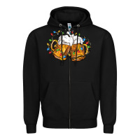 Black beer with christmas lights Zipper Hoodie - FaDigitalArtStudio