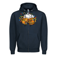 Navy beer with christmas lights Zipper Hoodie - FaDigitalArtStudio