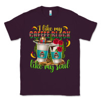 Plum I Like My Coffee Black Like My Soul Classic Tee - texasbilliewilder