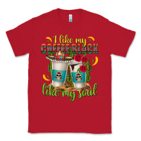 Red I Like My Coffee Black Like My Soul Classic Tee - texasbilliewilder