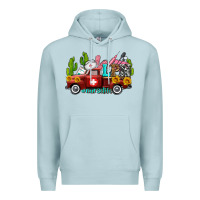 Blue Mist lpn nurse truck with cactus and sunflowers Premium Hoodie - AdoDesignShop