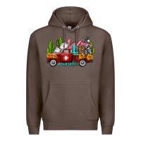 Coffee lpn nurse truck with cactus and sunflowers Premium Hoodie - AdoDesignShop