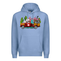 Colony Blue lpn nurse truck with cactus and sunflowers Premium Hoodie - AdoDesignShop
